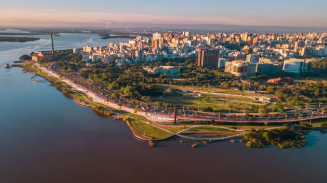 downtown Porto Alegre city